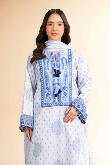 Nishat Linen 3 Piece - Digital Printed Embroidered Suit - 42501633 Online Shopping